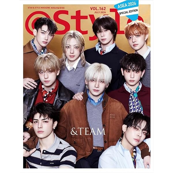 Amazon.co.jp: 【Cタイプ：&TEAM表紙】 韓国雑誌 @style 2026年 7月号