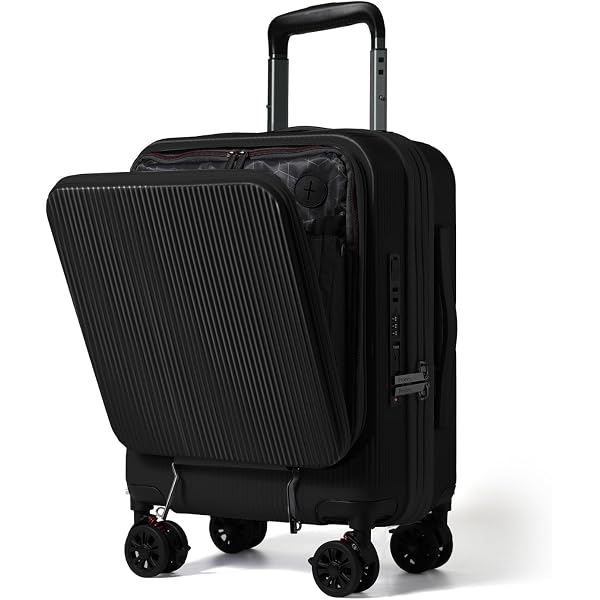 スーツケース Sサイズ 機内持込 40L フロントオープン USB付 ブラック Amazon.co.jp: [プロエボ] スーツケース フロントオープン 機内