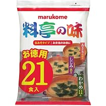 Amazon | マルコメ 生みそ汁 料亭の味 お徳用 即席味噌汁 21食×10袋
