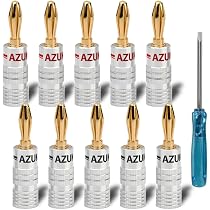 Amazon.co.jp: バナナプラグ【10本セット】24K 金メッキ オーディオ用