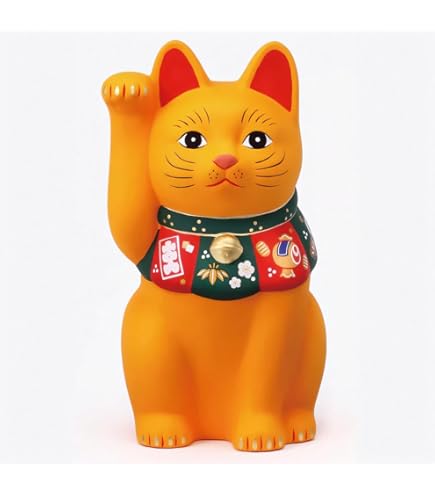 Amazon.co.jp: 常滑焼 招き猫 黄金小判猫(右手)座布団付 8号 [2818]175