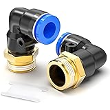 TAILONZ PNEUMATIC オス肘12mmチューブOD x 3/8 BSPネジ継手PL12-03を接続するためにプッシュ(2個)