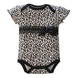 gqmart新しいファッション赤ちゃん服セットベビー女の子セットロンパース+チュチュスカート+ヘアバンド新生児Bebe春夏clothes-leopardブラック、9 m