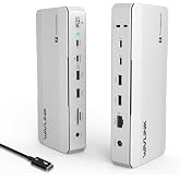 WAVLINK Thunderbolt 5 ドッキングステーション 12-in-1 ハブ｜最大120Gbps超高速転送｜140W PD給電｜8Kデュアル／4Kトリプルディスプレイ対応｜Thunderbolt 5 下流ポート×3｜USB-A 10Gbp