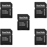 5パック - Sandisk MicroSD MicroSDHC→SD SDHCアダプター最大32GBのメモリカードに対応 (バルクパッケージ)。