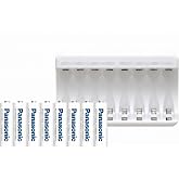 【Pool】 8本用 USB 充電器 & エネループ eneloop 単3×8本 セット (単3電池)