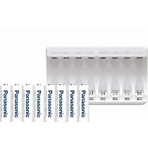 Amazon | 【Pool】 8本用 USB 充電器 ＆ エネループ eneloop 単3×8本 