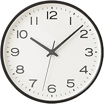 Amazon.co.jp: 無印良品 アナログ時計・大 ブラック MJ-ACLBK2