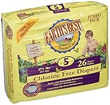 Earths Best塩素フリーBabysおむつパック – サイズ5 – 26 – - 1ケース4パック。