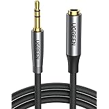 UGREEN 3.5mm オーディオ延長ケーブル 3極/TRS イヤホン 延長コード AUX ヘッドホン Hi-Fi音質再生 多重シールド 24K金メッキコネクタ スマホ/Android/iPhone/PC/TV/モニター/ヘッドホン/イヤホン/PS
