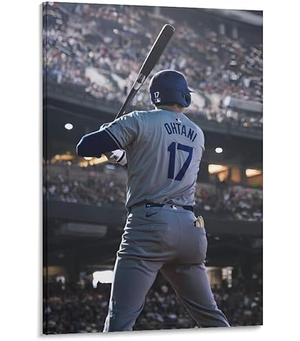 Amazon.co.jp: 大谷翔平ポスター (4) パネル キャンバス 壁アート