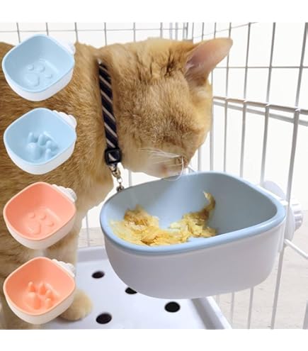 Amazon | Bonarca 餌入れ ケージ取り付け 【2タイプ/2カラー】 猫 犬