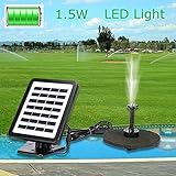 バッテリーバックアップとLEDライト付きソーラーファウンテンウォーターポンプキットソーラーパワーパネルアップグレードされた潜水スプレーポンプ7V/1.5W 180L/H