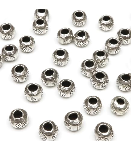 Amazon.co.jp: 【BELLPIERI】カレンシルバー ビーズ 5×4mm【2コ販売