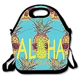ALOHA ハワイパイナップル お弁当バッグ ランチバッグ ベビー用バッグ One Size ブラック
