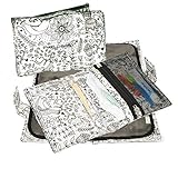 Melobaby Deluxe Nappy Wallet and Change Mat (Love Black and White) by MELOBABY