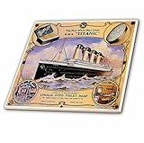 BLNヴィンテージオーシャンライナー広告ポスター – ヴィンテージホワイトスターLine Titanic Vinolia OttoトイレSoap広告ポスター – タイル 12-Inch-Ceramic