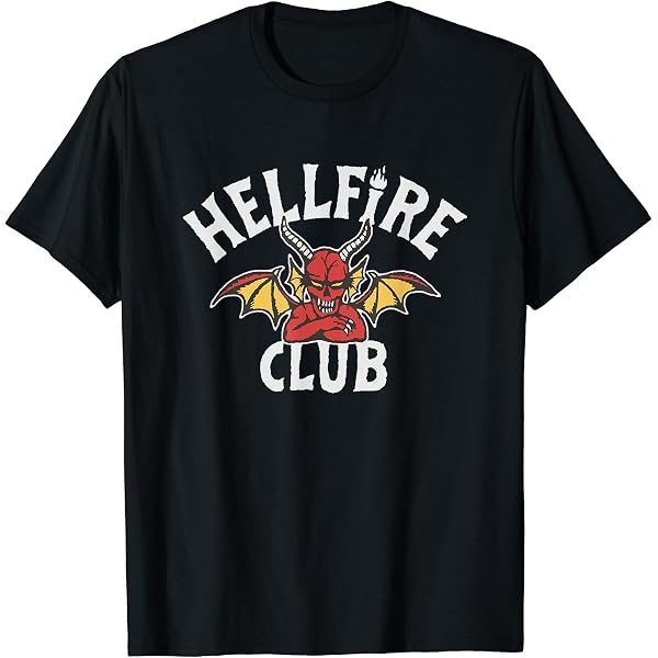 Amazon | Stranger Things Hellfire Club Red Demon Title Logo T