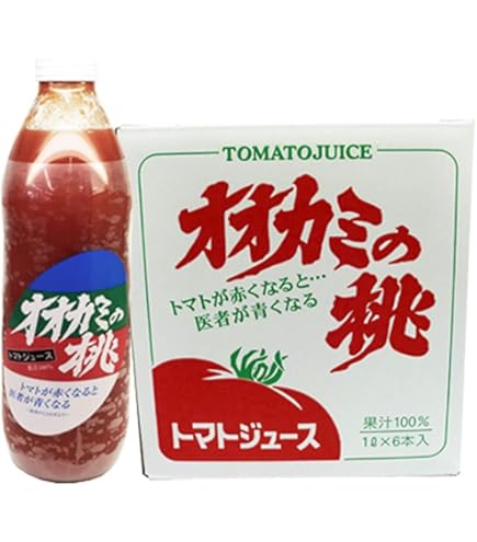 Amazon.co.jp: 株式会社 鷹栖町農業振興公社 オオカミの桃 1L×6本