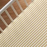 Lolli Living Woods Fitted Sheet, Amber Stripe by Lolli Living [並行輸入品]