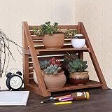 花スタンド屋内 フラワースタンド無垢材デスクトップフラワースタンド窓用品レトロストレージラックポットラック多肉植物スタンド