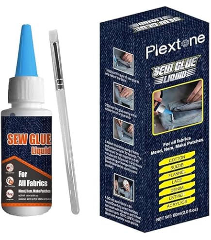 Colle Textile Stylex - Flacon 53 G, Inodore, Transparente, Lavable 40°C, Pour Ourlets, Tissus Et Loisirs Créatifs