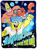 Spongebob Squarepants the Movie Leads the Way! Super Plush Throw 46"x60" / 117cm x 152cm [並行輸入品]