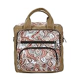 Bestjpshop ハンドバッグ　斜め掛けバッグ　バックバッグ3way オックスフォード レディース　花柄和風　通勤通学休みデート　おしゃれ人気 5色 (ピンク)