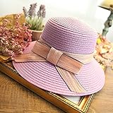 Hatrita-J 麦わら帽の日除け帽新型夏のリボン折りたたみ麦わら58-60cm g
