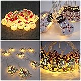 OSHIDE イルミネーション クリスマスボール 飾りライト 1.5m LED10球 電池式 サンタクロース 雪だるま キャンドル ベル 4種類セット LEDライト ボールLED 可愛い クリスマス飾