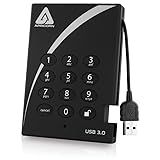 Apricorn 暗証番号データ保護 USB3.0 2.5インチ外付ポータブルHDD 暗号化 256bit 1TB Aegis Padlock (HD1081) A25-3PL256-1000