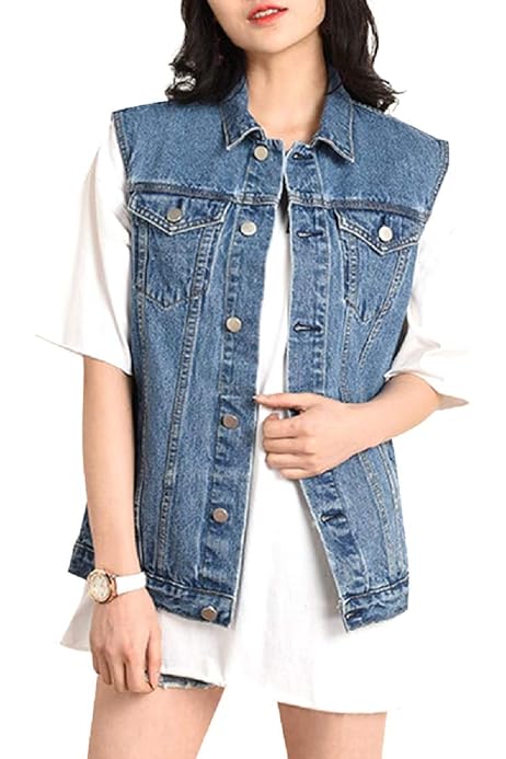Flygo Womens Casual Button Up Mid Long 