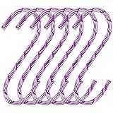 RuiLing 6パック多目的アルミニウム合金メタル吊りフック – カラフルなS型フックSフック、の台所用品、ポット、食器、植物、タオル、ガーデニングツール、服