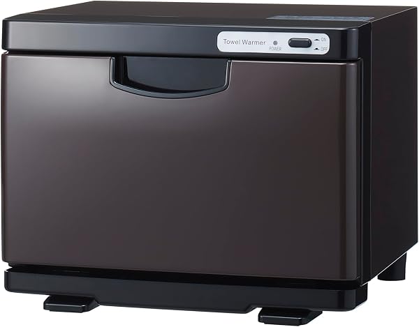 タオルウォーマー K 前開き Sサイズ 7.5L ブラウン/ブラック 大容量 業務用 おしぼり おしぼり蒸し器 ホットボックス コンパクト 蒸しタオル - 1