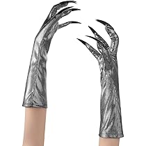 【オーダーメイド】リアルな獣爪付きロンググローブ - ブラック m97369199406_1.jpg?1732207508