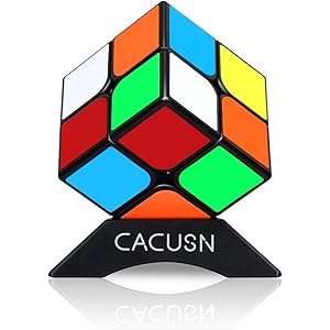 CACUSN 立体パズル 2×2 内部構造改良 競技用キューブ 回転スムーズ スタンド付き