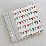 Baby's First Book in Multicolored Bunting Cover Option by Rag and Bone Bindery