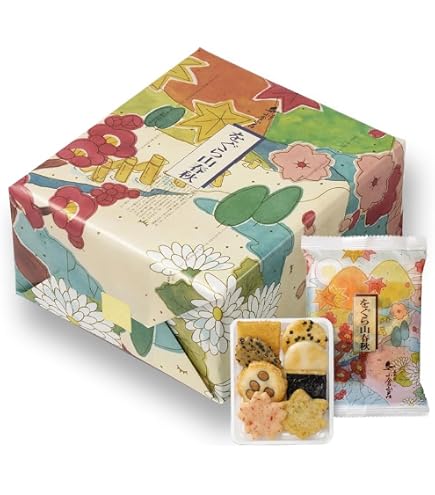 Amazon.co.jp: 小倉山荘 をぐら山春秋 大缶 ×1缶(8ヶ入り23袋) おかき