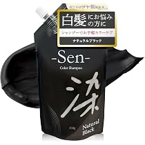 Amazon | Sen 染 白髪染めシャンプー 450g ナチュラルブラック カラー