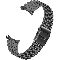 Amazon.co.jp: [Kai Tian] 20mm黒腕時計 ベルトステンレス湾曲した端