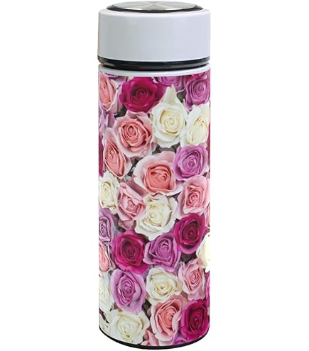 Amazon｜ミヤビヤ 水筒 500ml 薔薇柄 バラ柄 ローズ柄 ばら柄 花柄