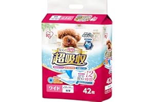 Iris Ohyama (IRIS OHYAMA) Pet Sheets, Thick Type, Super Absorbent, Antibacterial, Deodorant, Small and Medium Dogs, No Need to Change for 12 Hours, Wide, 42 Sheets