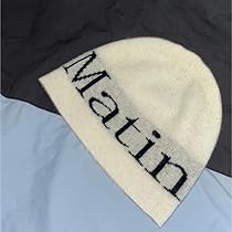 (公式で購入)martin kim ビーニー 楽天市場】Matin Kim ニット帽 マーティンキム LOGO JACQUARD