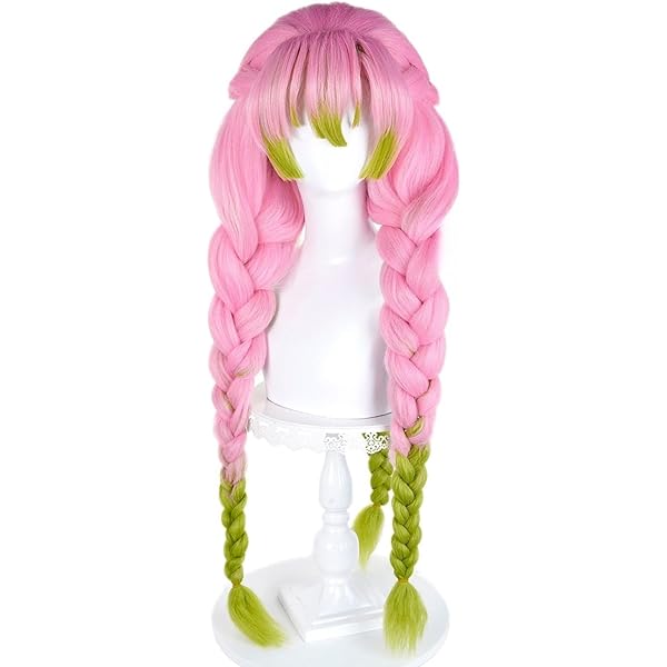 Amazon.co.jp: 鬼滅の刃 甘露寺蜜璃 風 ウィッグ キャラウィッグ