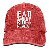 大人 デニム キャップ食べる 眠る ちゃり 繰り返す 今季最新 釣り レジャー・キャップ オールシーズン 紫外線対策 日よけ 小顔効果 プリント付き 無地 レッド
