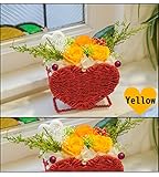 プリザーブドフラワー ハートバスケット 2カラー (レッド)