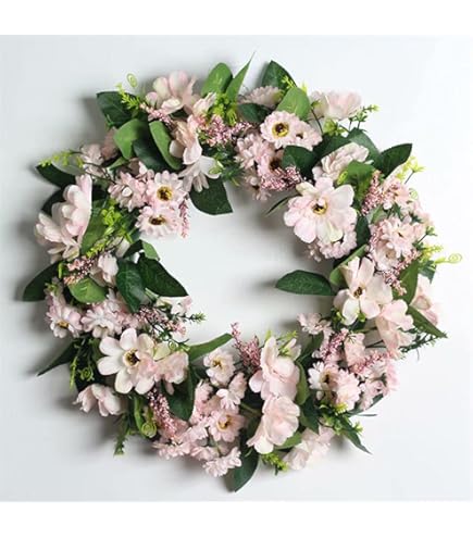 Amazon | 桜リース 直径48cm 1個 【 造花 春の玄関ドア飾り さくら