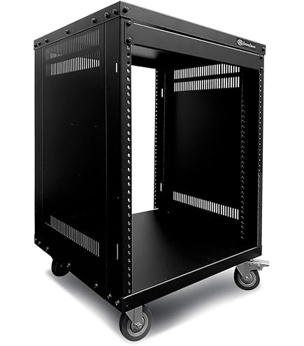 thumbnail image 2 of Tecmojo 9U Portable Rolling Network Rack, 4-Post Mobile 2 of 14