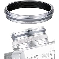 49mm メタル レンズアダプター Fujifilm Fuji X100VI X100V X100F X100T X100S X100 X70 カメラ & WCL-X100 II レンズ に対応 AR-X100 アダプターリング 互換 銀色
