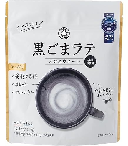 Amazon.co.jp: 九鬼産業 九鬼黒ごまラテノンスウィート 100g ×6袋